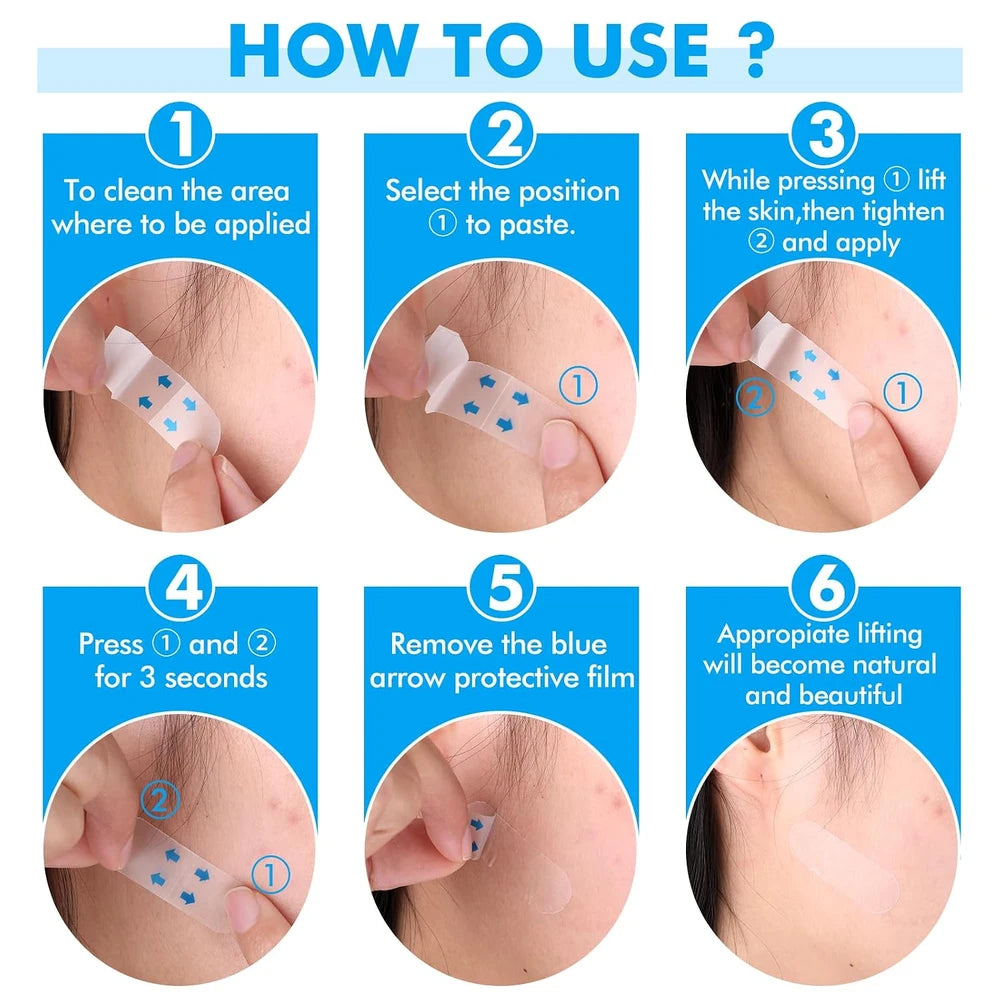 Invisible Face Lift Tape —  Instant V-Line Contour